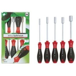 De gros ❤️ WIHA - JEU DE TOURNEVIS A DOUILLE SIX PANS SOFTFINISH® LAMES RONDES - 5 PIECES WH01034 RI2945 ✨