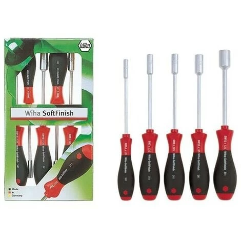 De gros ❤️ WIHA - JEU DE TOURNEVIS A DOUILLE SIX PANS SOFTFINISH® LAMES RONDES - 5 PIECES WH01034 RI2945 ✨ 1 De gros ❤️ WIHA - JEU DE TOURNEVIS A DOUILLE SIX PANS SOFTFINISH® LAMES RONDES - 5 PIECES WH01034 RI2945 ✨