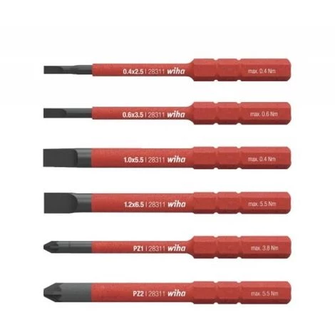 Remise ???? WIHA Boite De 6 Embouts Slim Fente / PZ, Isolés 1000V 2,5 - 3,5 - 5,5 6,5 - PZ1 - PZ2 ???? 1 Remise ???? WIHA Boite De 6 Embouts Slim Fente / PZ, Isolés 1000V 2,5 - 3,5 - 5,5 6,5 - PZ1 - PZ2 ????