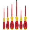 Budget ???? WIHA Jeu De 6 Tournevis Lame Ronde Isolés 1000 V Fendu Et Philips - SoftFinish ????