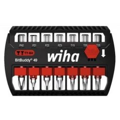 Nouveau ✔️ WIHA Coffret BitBuddy De 7 Embouts TY 49 Mm + 1 Porte-embout Magnétique (1xPH2-1xPZ1-1xPZ2-1xPZ3-1xT15- 1xT20 - 1xT25) ????