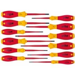 Remise ⭐ WIHA 3201SF K12 LOT De 12 Pièces Ensemble De Tournevis Fente/PH/PZ/TORX SoftFinish® Electric SlimFix ⭐