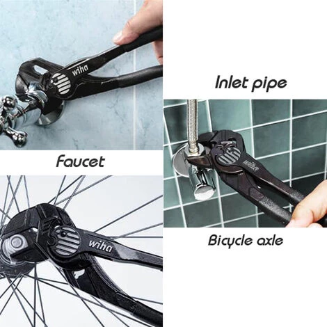 Le moins cher ❤️ Cle A Pinces Wiha Pince A Economie De Travail Reglable De 10 Pouces Avec Poignee Professionnelle Pour Une Utilisation En Famille / En Usine, Noir - Noir ✨ 4 Le moins cher ❤️ Cle A Pinces Wiha Pince A Economie De Travail Reglable De 10 Pouces Avec Poignee Professionnelle Pour Une Utilisation En Famille / En Usine, Noir - Noir ✨ – Image 4