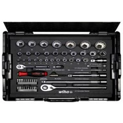 Promo ⌛ Wiha Socket Et Bit Set 1/4inch Et 1/2 Inch Double Et Allen Métrique, 60 Pcs. En L-Boxx ❤️