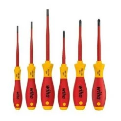 Nouveau ???? Wiha Jeu De Tournevis SoftFinish® Electric SlimFix Fente, Phillips, PlusMinus/Pozidriv 6 Pcs (38362) RI17299 ????