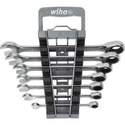 Coupon ???? Wiha Clé Mixte à Cliquet Annulaire 8 Pièces, Y Compris Support - 30396 ????